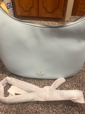 kate spade Light Blue Pebbled Leather Shoulder Bag